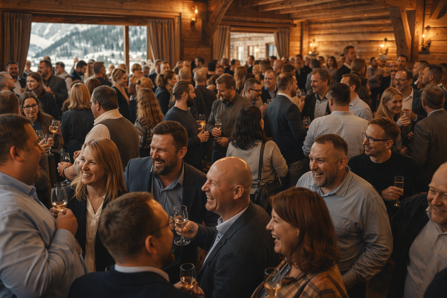 Корпоратив на 200 человек в альпийском стиле